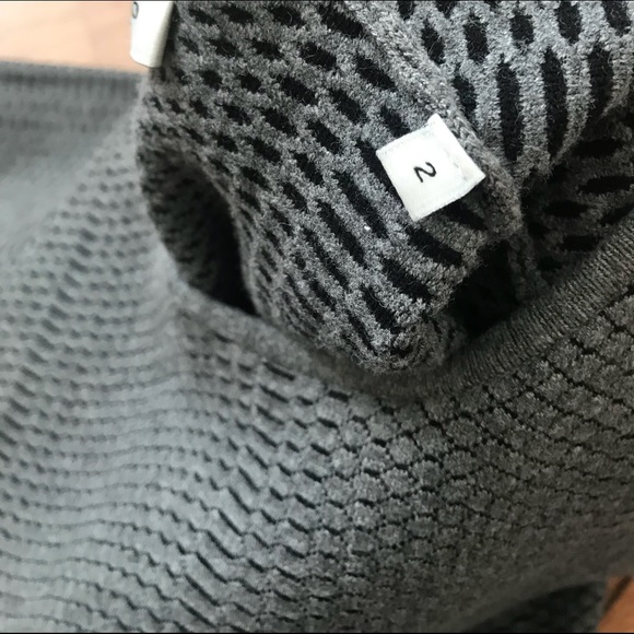 Sandro grey peplum knit stretchy top - Picture 6 of 7